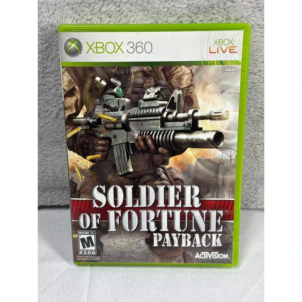 Activision Soldier of Fortune Payback Xbox 360 Game Green FPS Shooter NTSC